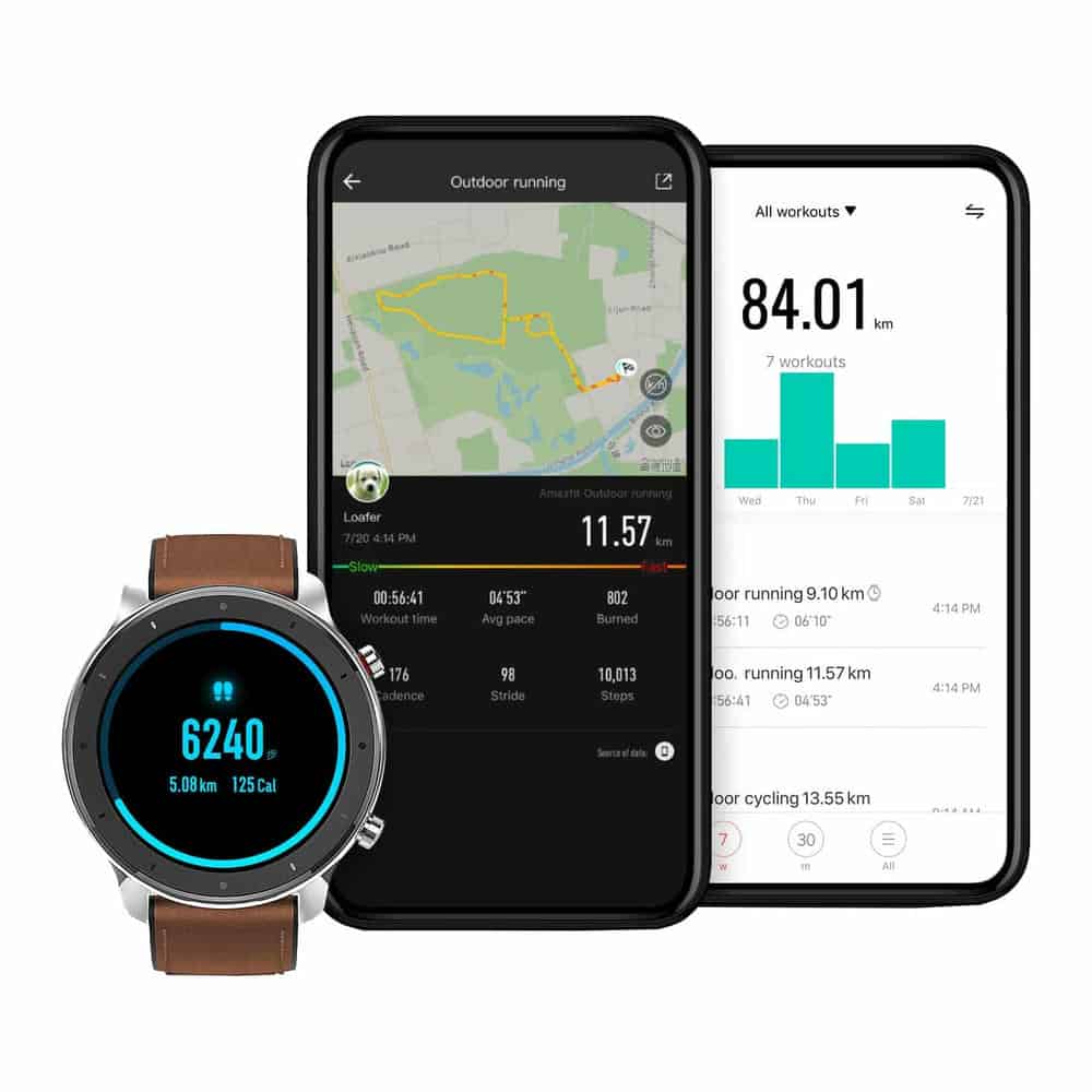 (image for) Amazfit GTR Smartwatch 47mm Stainless Steel Smartwatch iOS-Android (2022 Edition)